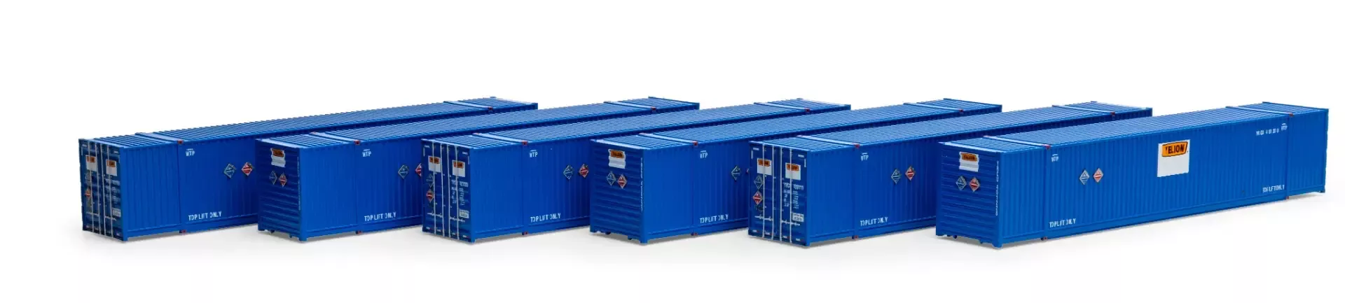 Athearn 28522 HO 53ft CIMC Container Yellow 6 Pack