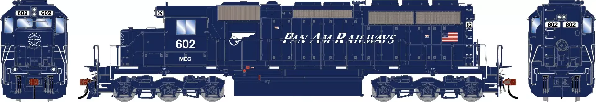Athearn ATH-3410 HO SD40 Pan Am Railways #602