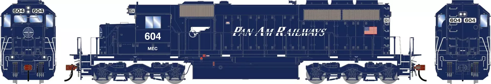 Athearn ATH-3411 HO SD40 Pan Am Railways #604