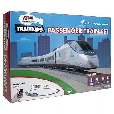 Atlas 15000000 HO Battery-Powered Train Set - Trainkids Amtrak Acela