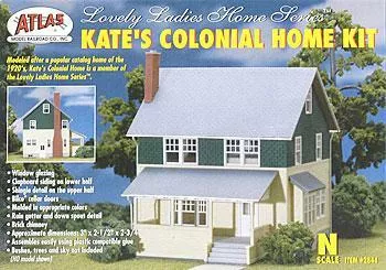Atlas 2844 N Lovely Ladies Home Series Kate's Colonial Home - Kit