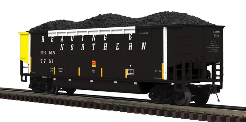 Atlas 3003082-2 READING BLUE MOUNTAIN & NORTHERN RBMN Coalporter Car #7654 Limited PREMIER Silver/Yellow O Scale NEW