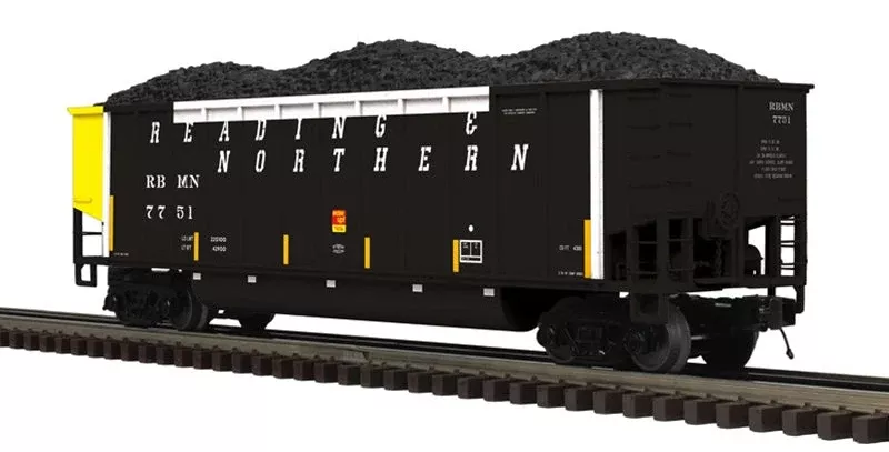 Atlas 3003082-4 READING BLUE MOUNTAIN & NORTHERN RBMN Coalporter Car #7786 Limited PREMIER Silver/Yellow O Scale NEW