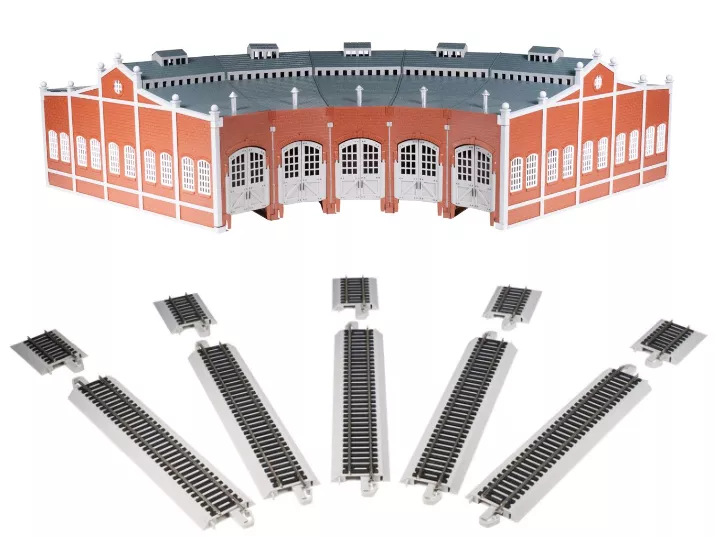 Bachmann 45020 HO Five-Stall Brick Roundhouse