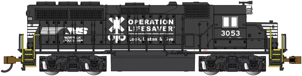 Bachmann N 63565 GP40 Diesel Engine, Norfolk Southern "Operation Lifesaver" #3053