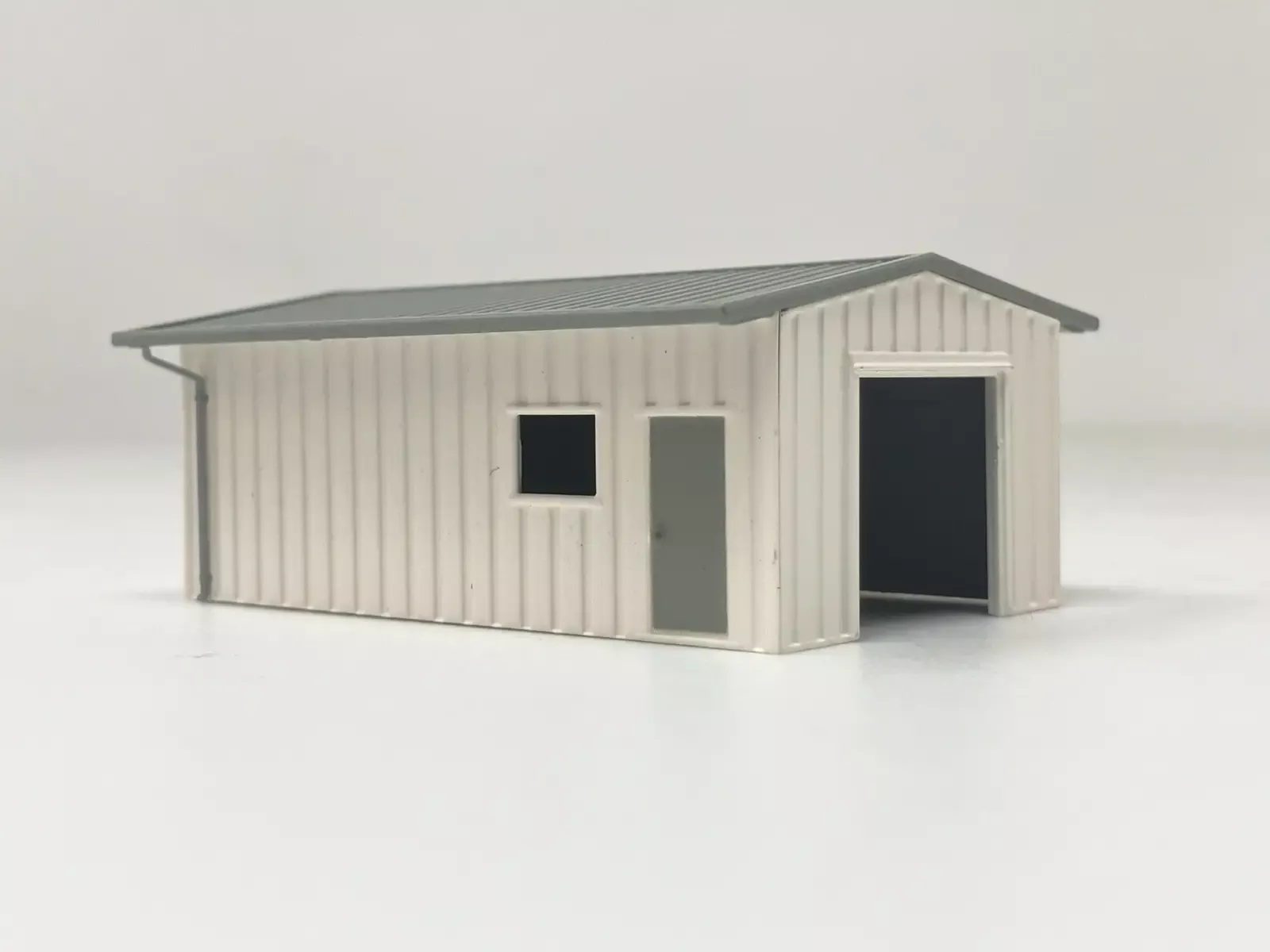 DeLuxe Innovations 353 N Armco Steel Buildings - Ready-to-Place Workshop- White- Built Up