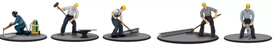 Lionel 683168 6-83168 O Iron Workers Figures