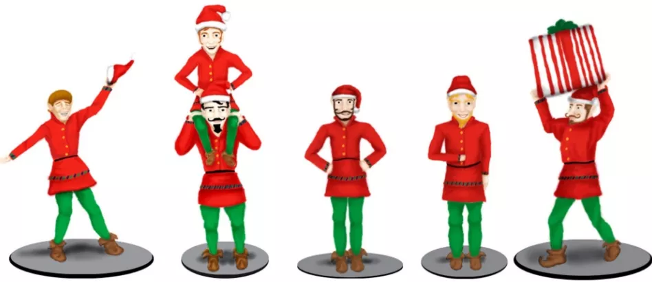 Lionel 683185 6-83185 O Polar Express Elves Figure Pack
