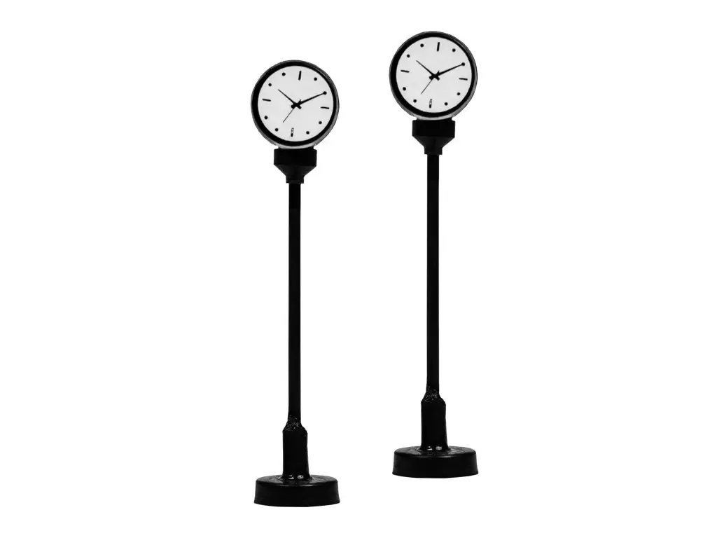 Lionel HO #1956300 Lighted Clock Black- 2 Pk