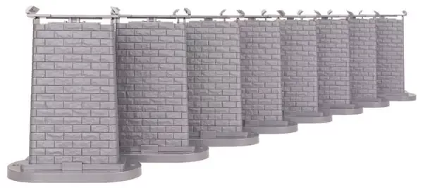 MTH 40-1136O RealTrax - 8-Piece Elevated Trestle System