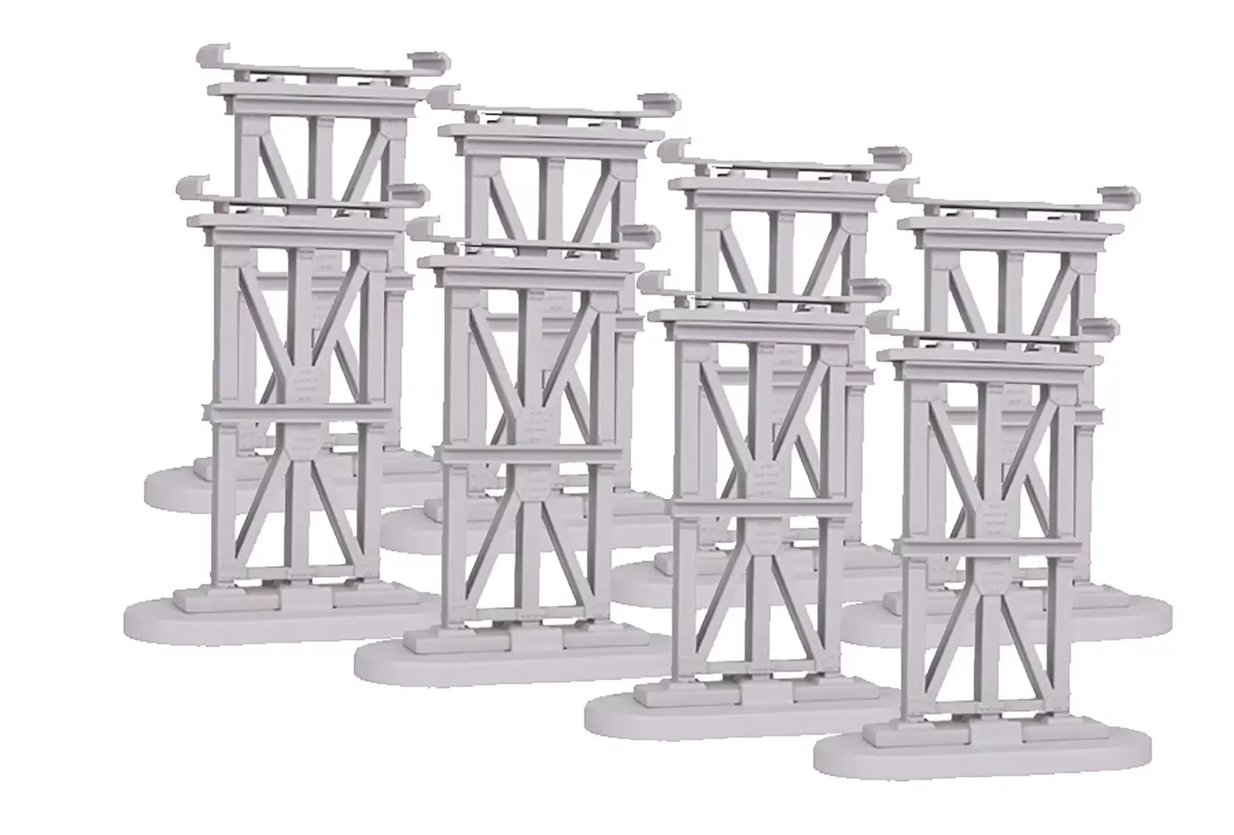 MTH 40-1147O 8 Piece Elevated Subway Trestle Set For Lionel Fastrack