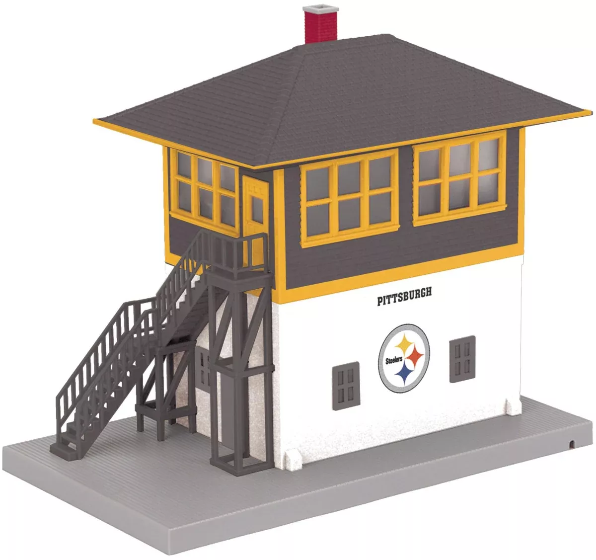 MTH Railking 30-90142 Pittsburgh Steelers Switch Tower O SCALE NEW