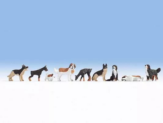 Noch 12852 HO Scale Dogs Sound Scene 9 Dogs and Sound Circuit with speaker