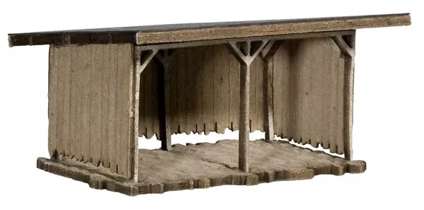 Noch 14679 N Scale Cattle Shelter -- Laser-Cut Kit