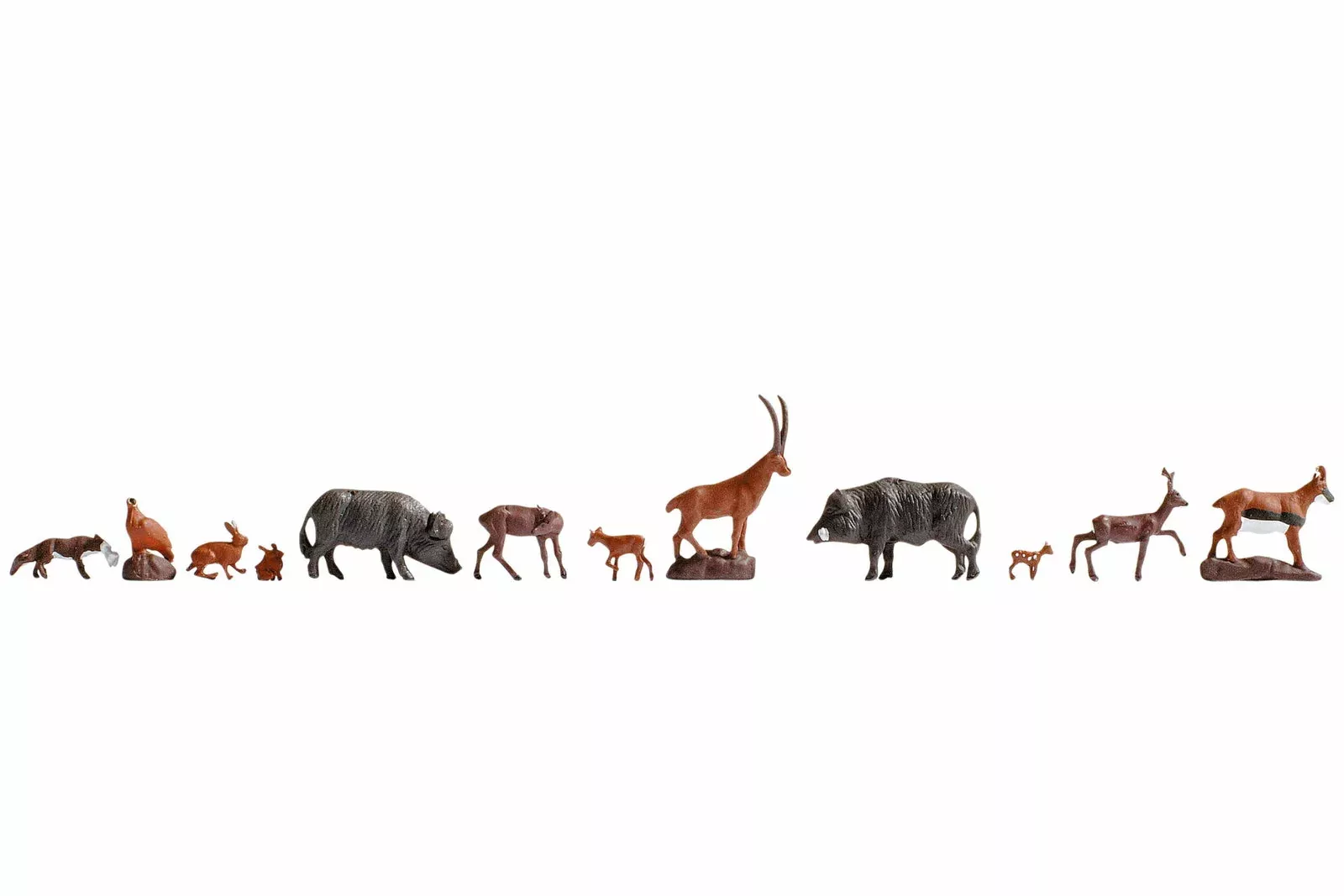 Noch 15745 HO Scale Forest Animals Figure Set, pkg(12)