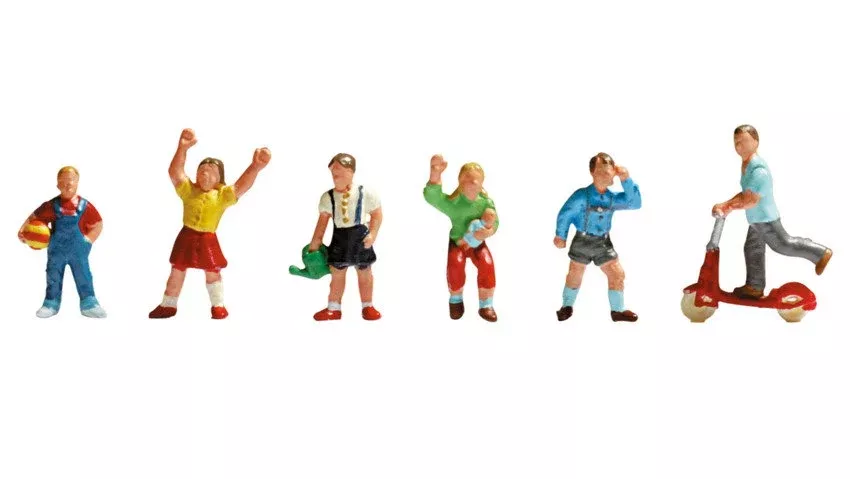 Noch 15815 HO Scale Children Figure Set, 6 Pieces