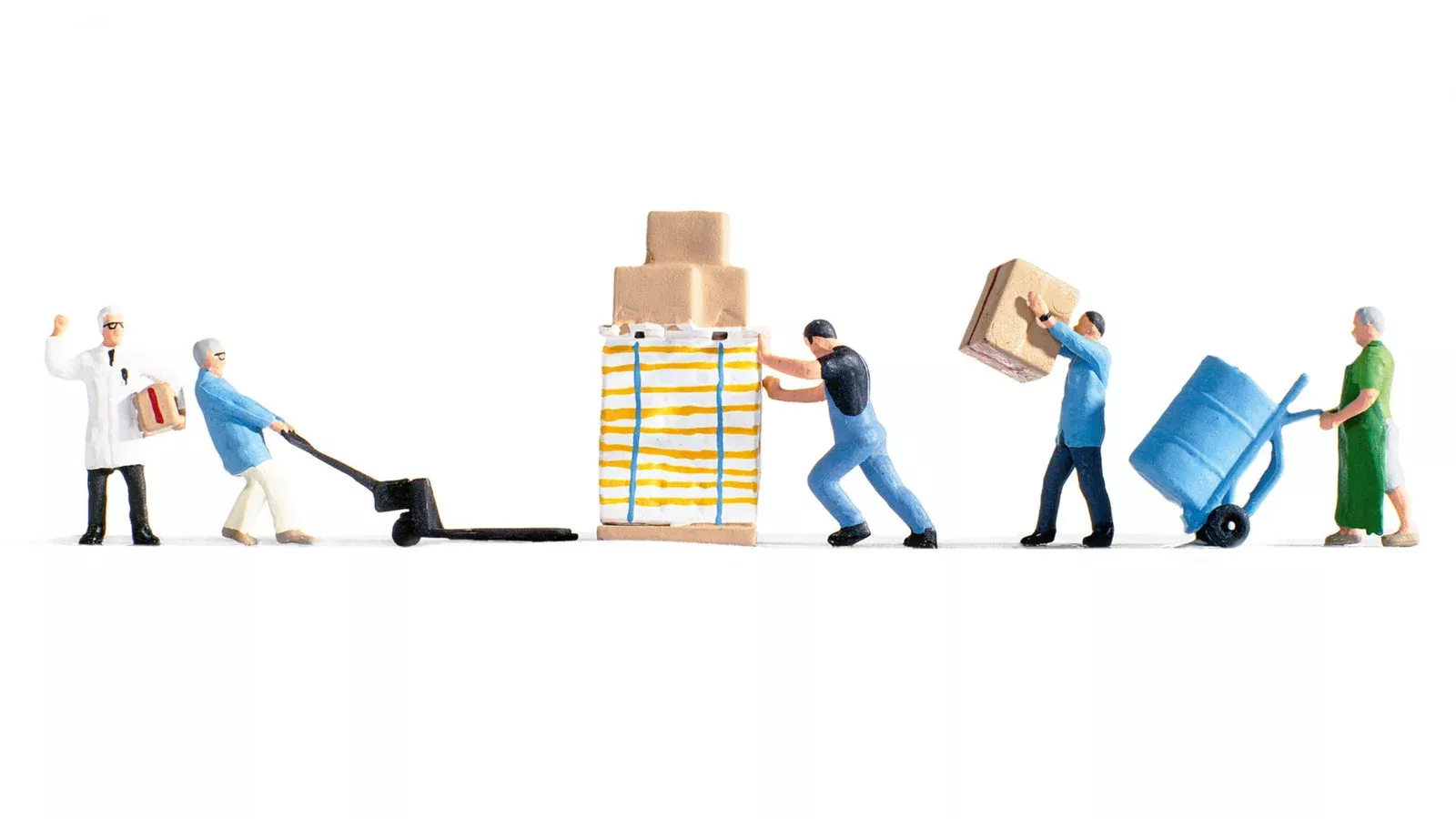 Noch 36038 N Scale Warehouse Workers Set with Accessories