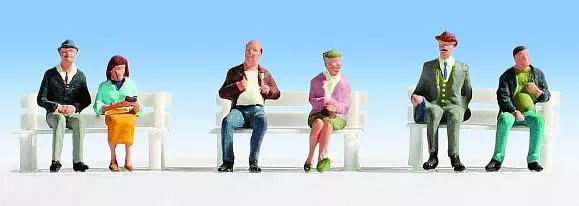 Noch 36242 N Scale Seated Passengers Set, 6 Figures
