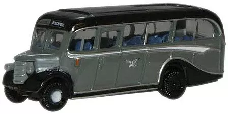 Oxford nob009 N Scale 1939 Bedford OB Bus Coach - Assembled -- Seagull Coaches (gray, black)