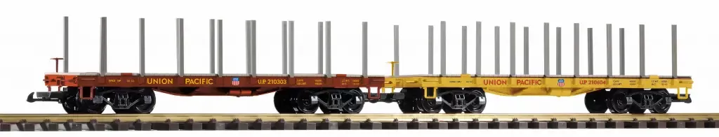 PIKO #38774 Union Pacific Flatcar/ stakes 2-Pack
