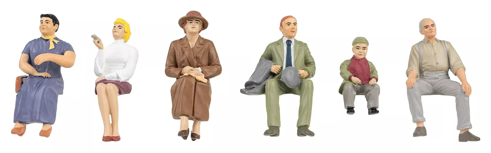 Pola 331502 G Scale Seated Passengers Set 1, 6-Pack