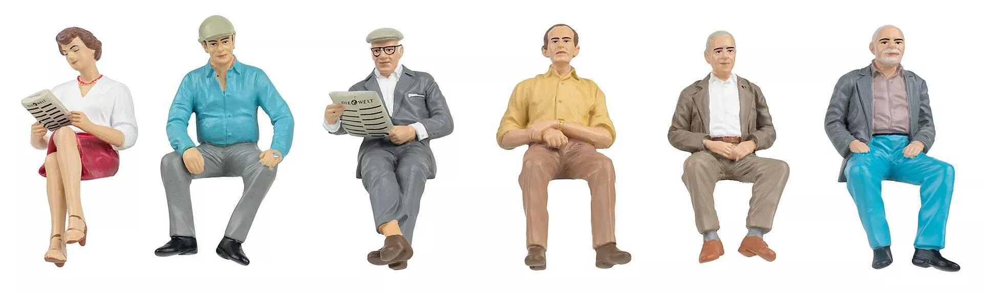 Pola 331503 G Scale Seated Passengers Set 2, 6-Pack