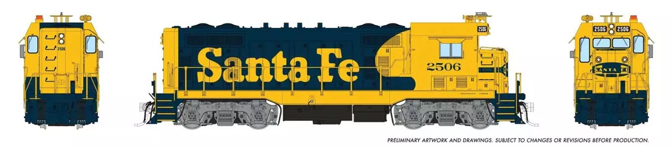PREORDER Rapido HO 70606 Santa Fe CF7 with Square Cab, Locomotive Santa Fe #2517 (DCC & Sound-Equipped)