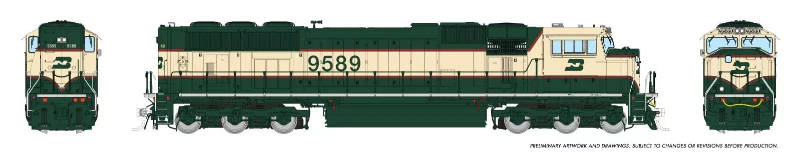 PREORDER Rapido N 1111505 SD70MAC BN 9589