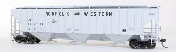 Tangent Scale Models HO 36222-09 NW Roanoke Shops 4750CuFt Covered Hopper Norfolk Western 'Claytor Repaint HC-71 1986+' NW #177639