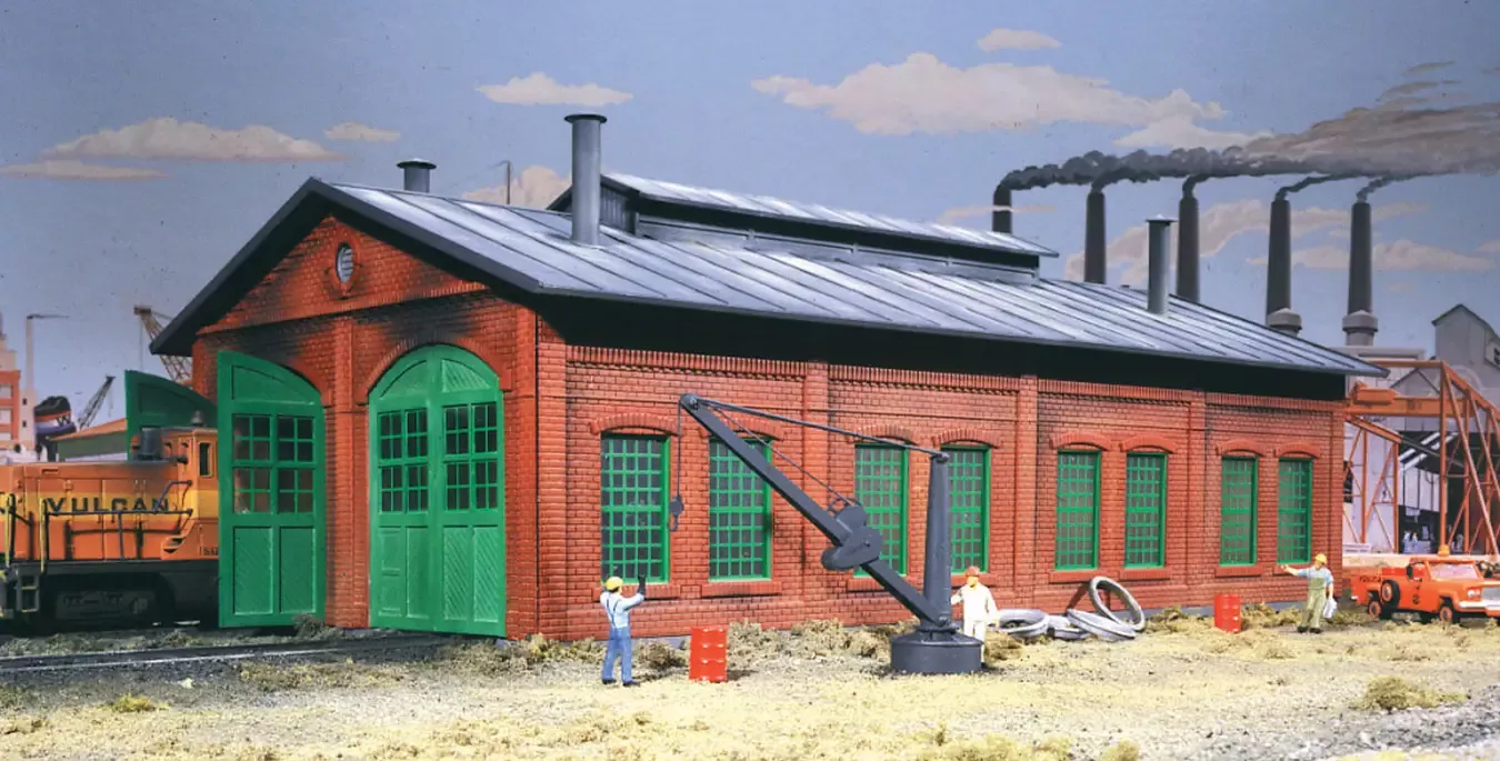 Walthers #933-3007 2-Stall Enginehouse -- Kit