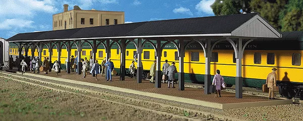Walthers #933-3188 Wood Station Shed & Platform Kit - Includes 4 Sections
