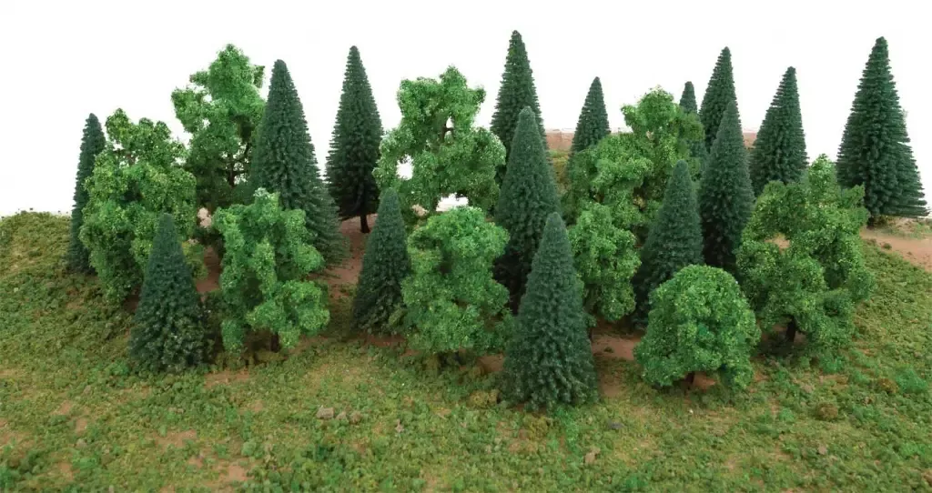 Walthers 949-1179 Mixed Trees w/Flat Base pkg(25)